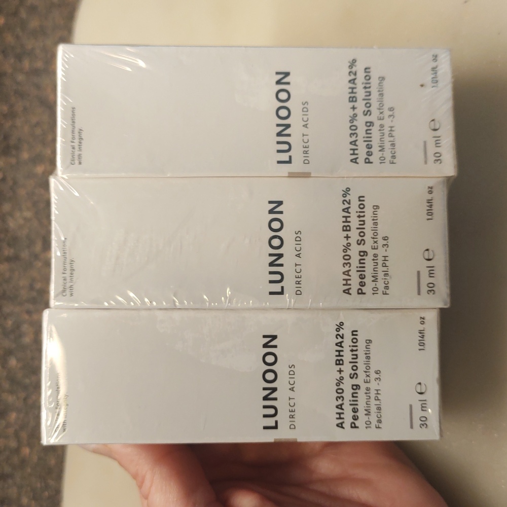 NEW! 30% AHA + BHA Facial Exfoliating Toner/Solution Asian Skin Care Lot Of 3